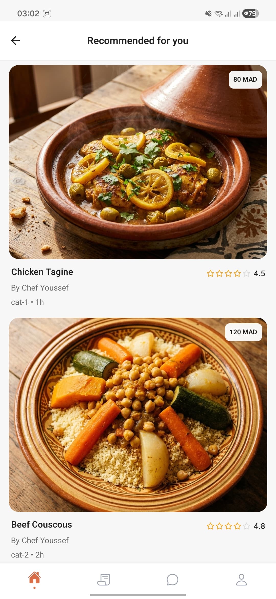 TyebLiya app — Meet Your Chef